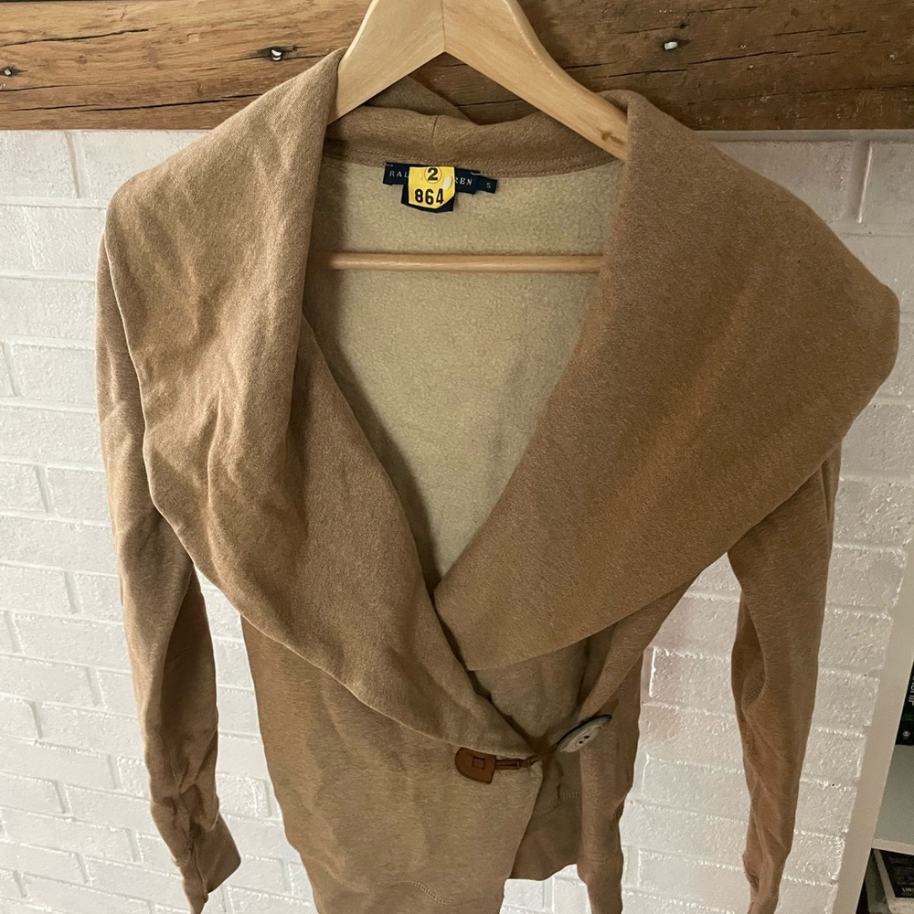 Cozy and flattering Wrap Cardigan with Button Detail